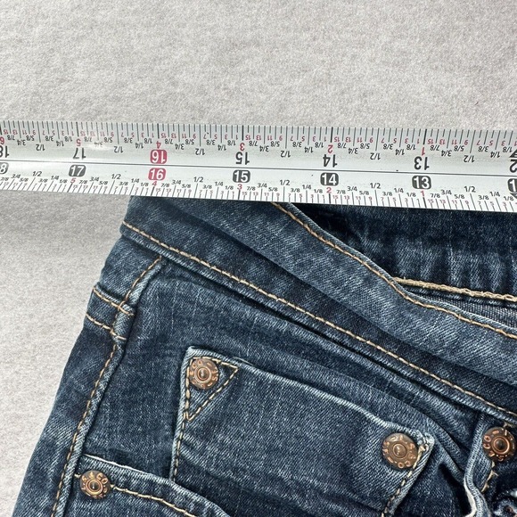 Signature by Levis At Waist Bootcut Blue Denim Flare Jeans Womens 14 Short 32X28 - Picture 8 of 11